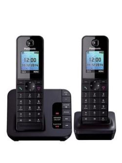 Panasonic Tgh-222Eb Cordless Telephone With Answering Machine And Nuisance Call Block - Twin
